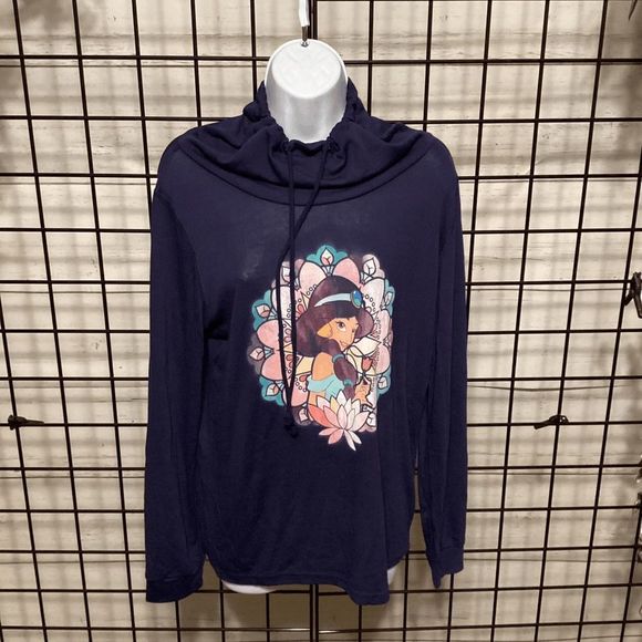 Disney Jasmine Print Loose High Neck Top B169 - Picture 1 of 4